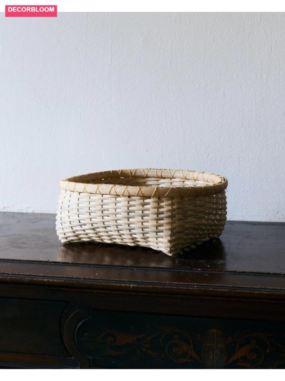 Handwoven Woven Storage Basket Rustic Home Decor Organizer